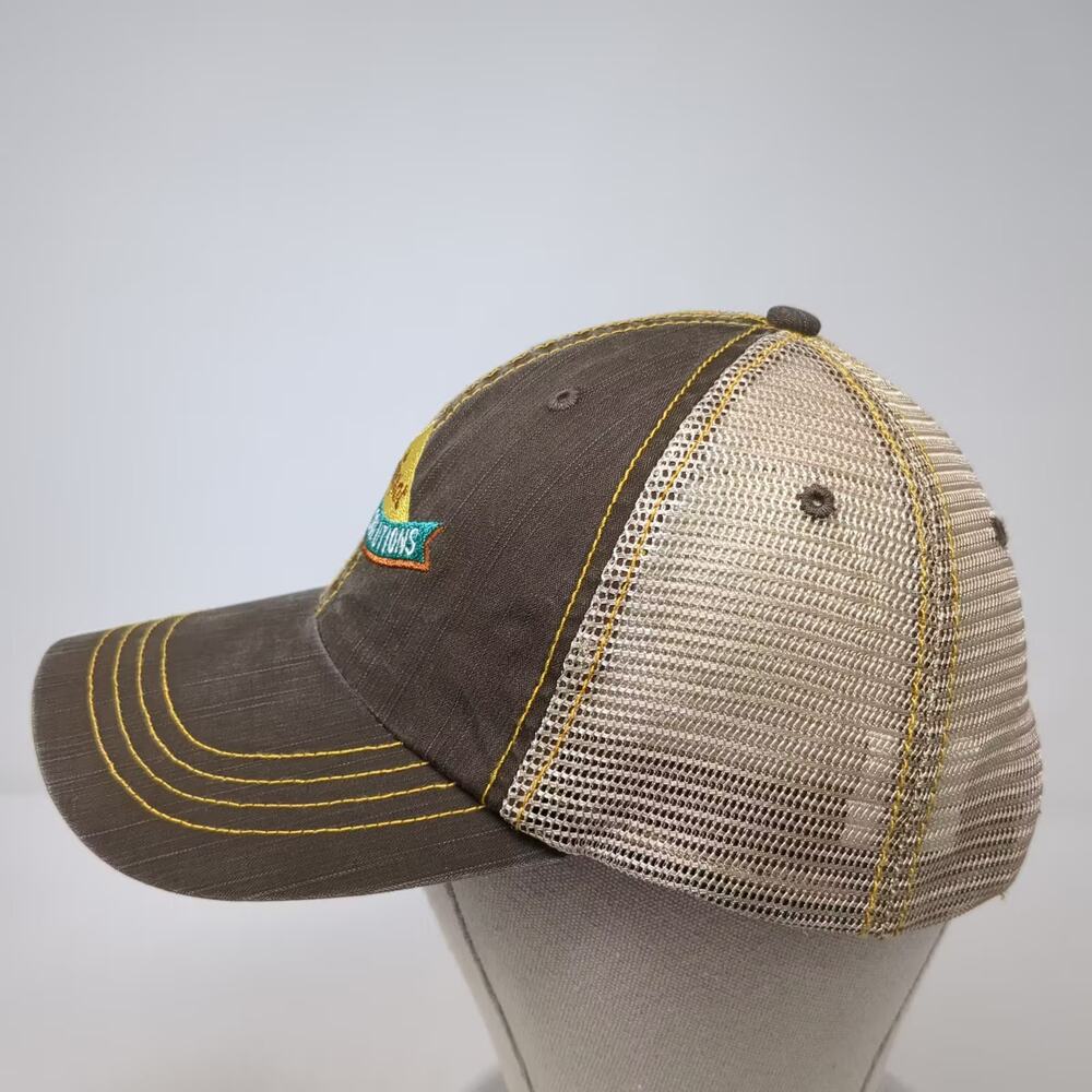 Simplot Baseball Cap Brown Beige Os Strapback Gro… - image 3